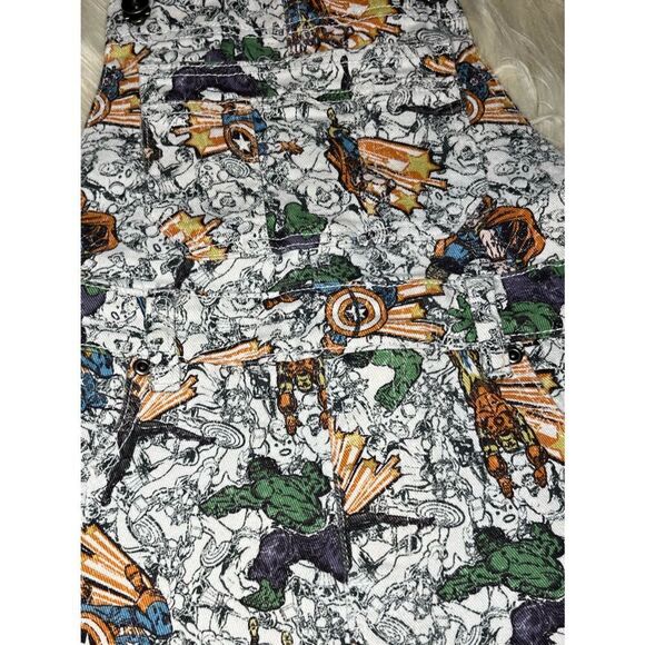 Her universe Marvel The Avengers Fringe hem denim Shortall  Sz small - Picture 4 of 12